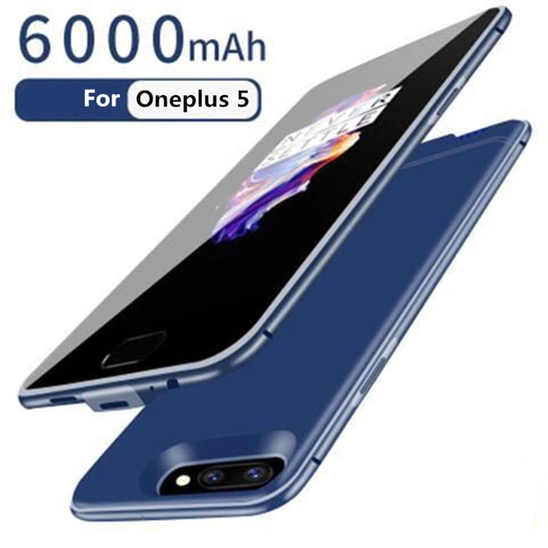 2019 6000 мА портативное зарядное устройство чехол для Oneplus 5 5T внешний резервный