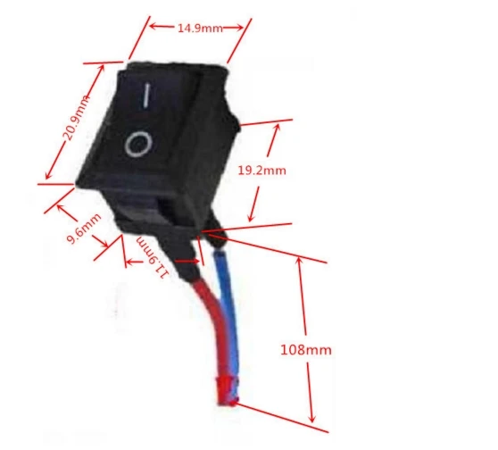 Микс 7 видов кнопочный переключатель Клавишные переключатели с проводом для авто