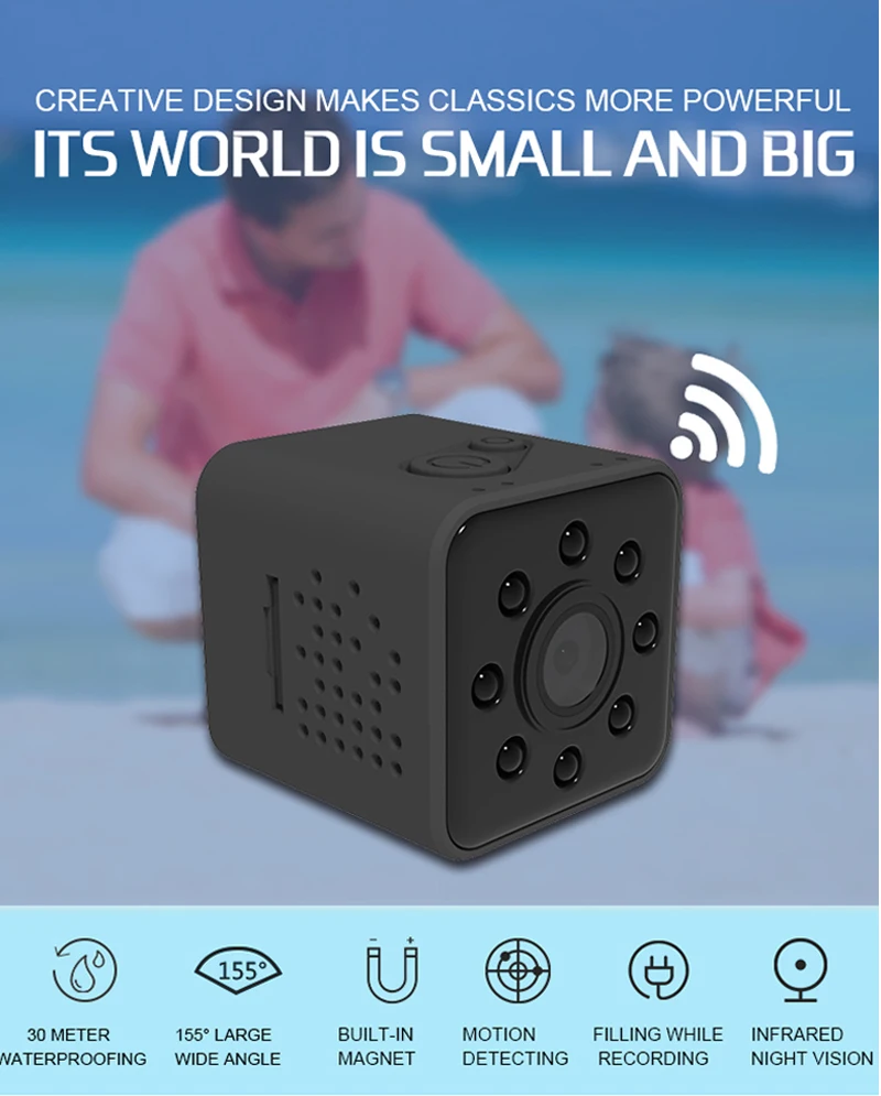 Новая Скрытая мини-камера SQ23 HD wifi маленькая 1080P широкоугольная камера водонепроницаемая цифровая мини видеокамера Видео Спорт записывающие микрокамеры