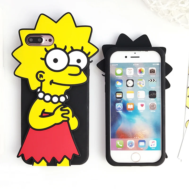 Роскошный бренд мультфильм 3D Забавный Симпсоны мальчик грил пара телефон чехол