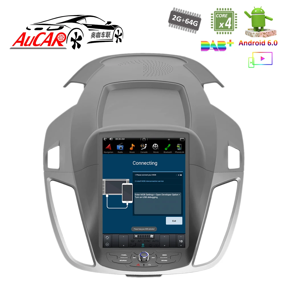 Android 8,1 Tesla стиль 10," gps навигационная система для Ford Kuga Escape 2013- Автомагнитола 2 din кассетный плеер мультимедиа
