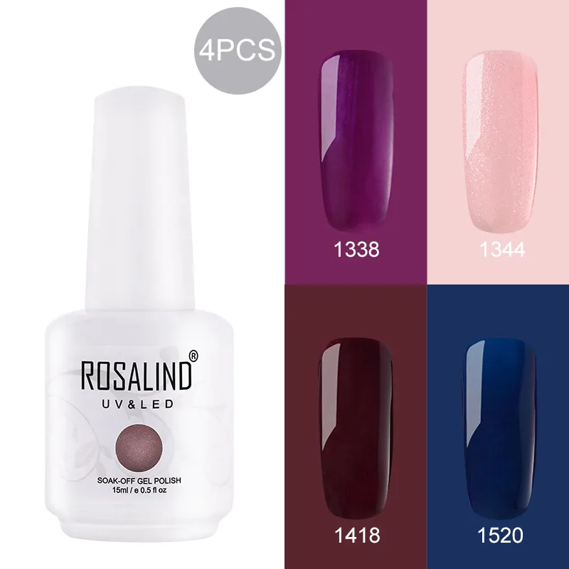 RH-4GELS-01 ROSALIND 15 мл Лак для ногтей 1323-1532 гель-лаки для дизайна ногтей Маникюр УФ светодиодный лак для ногтей - Цвет: RH-4GELS-01