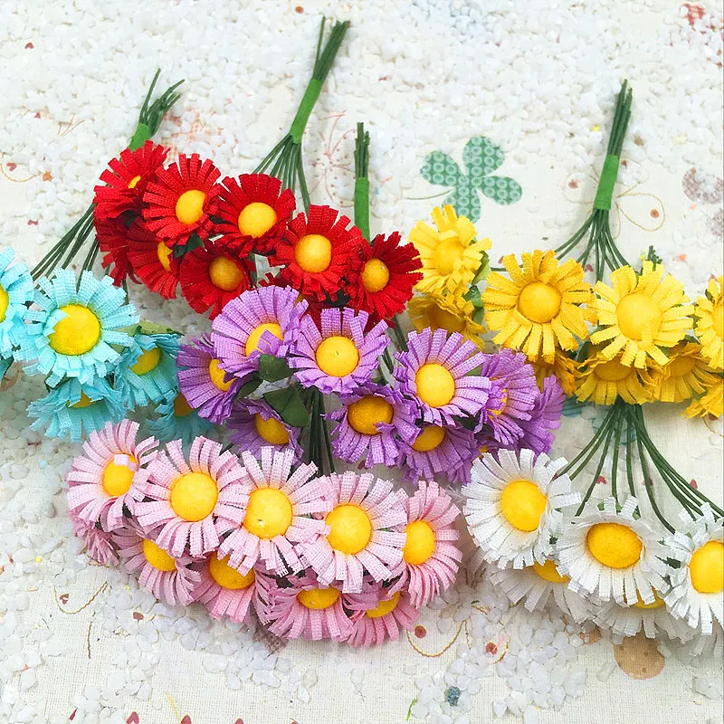 Мини букеты африканских цветов хризантемы искусственный шелк/свадебное