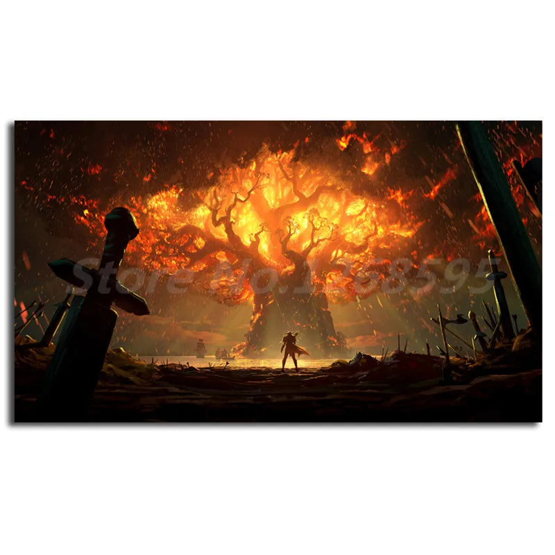 

World Of Warcrafts Battle For Azeroth HD Wallpapers Canvas Posters Prints Wall Art Painting Decorative Picture Home Decoration