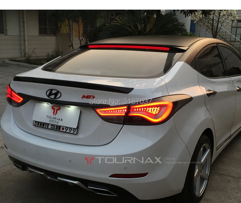 Для hyundai elantra 2011-2015 светодиодный светильник Кой из АБС-пластика Неокрашенный цвет