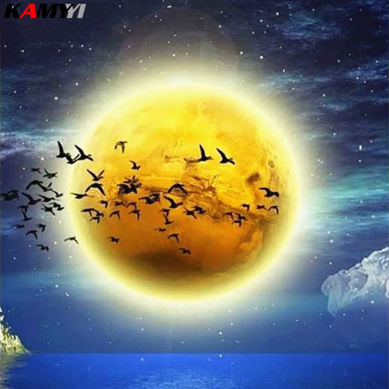 

Full Square/Round 5D DIY Diamond Painting Embroidery Beautiful moon Full Drill Mosaic Embroidery Home Decor Painting HYY