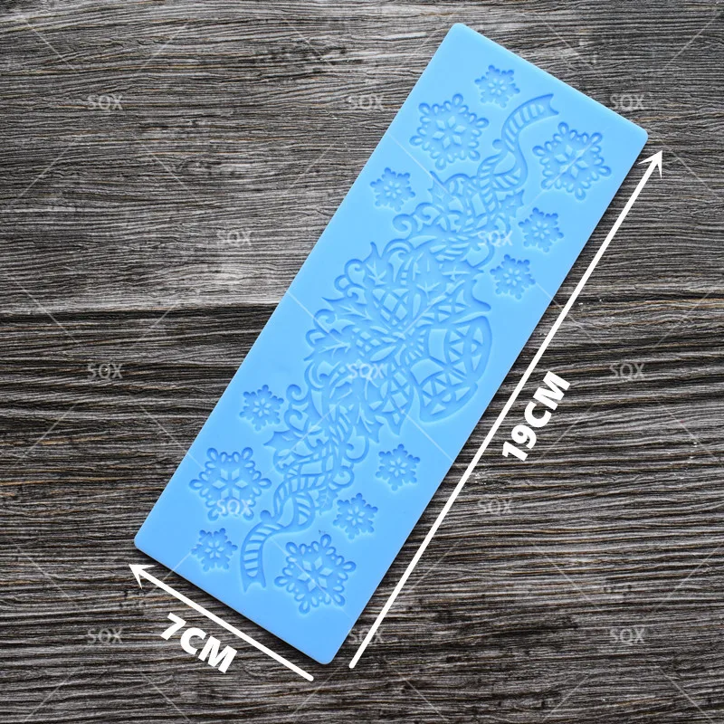 Рождественский кружевной коврик силиконовые формы для торта помадки