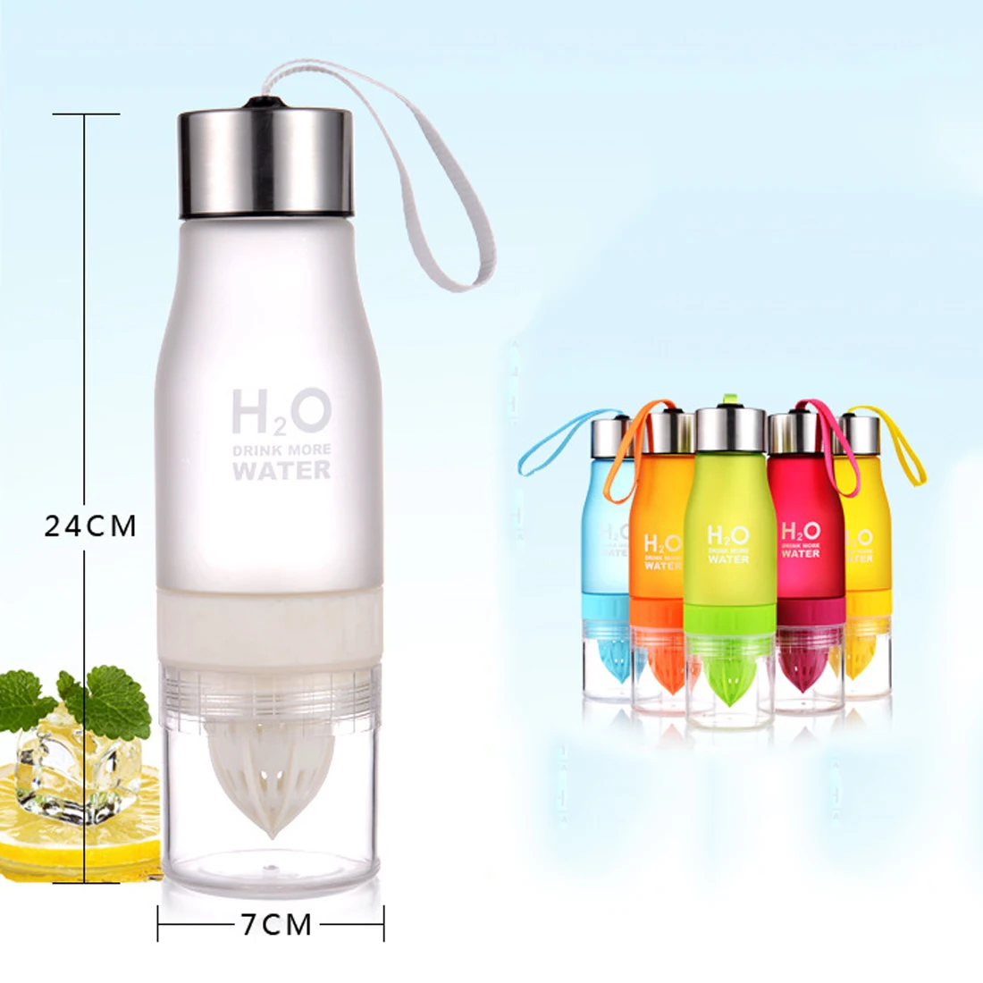 Специальная пластиковая бутылка для воды 700 мл H20 вливания фруктов инфузер