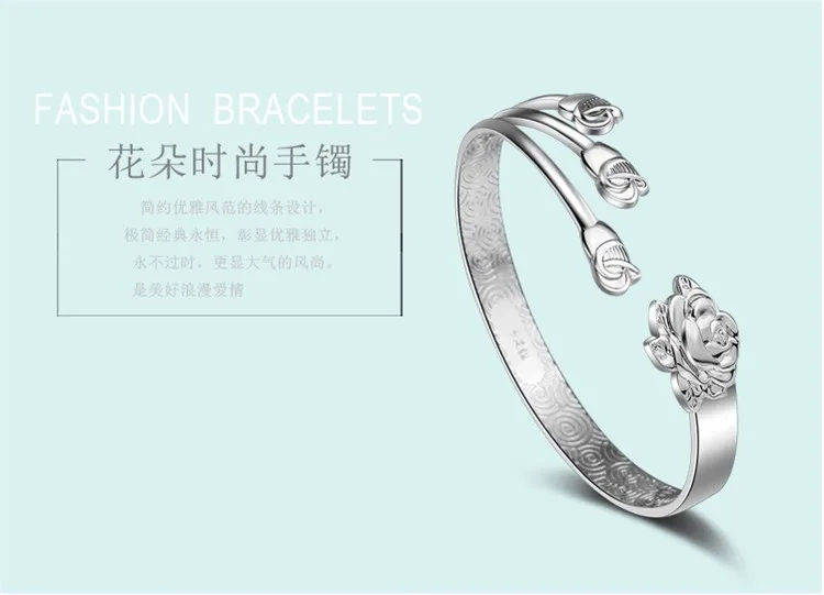 925 пробы серебряный браслет Marquise Rose flower girl Femme роскошный бренд Braclet женский браслет Pulseira Love Feminina SB029
