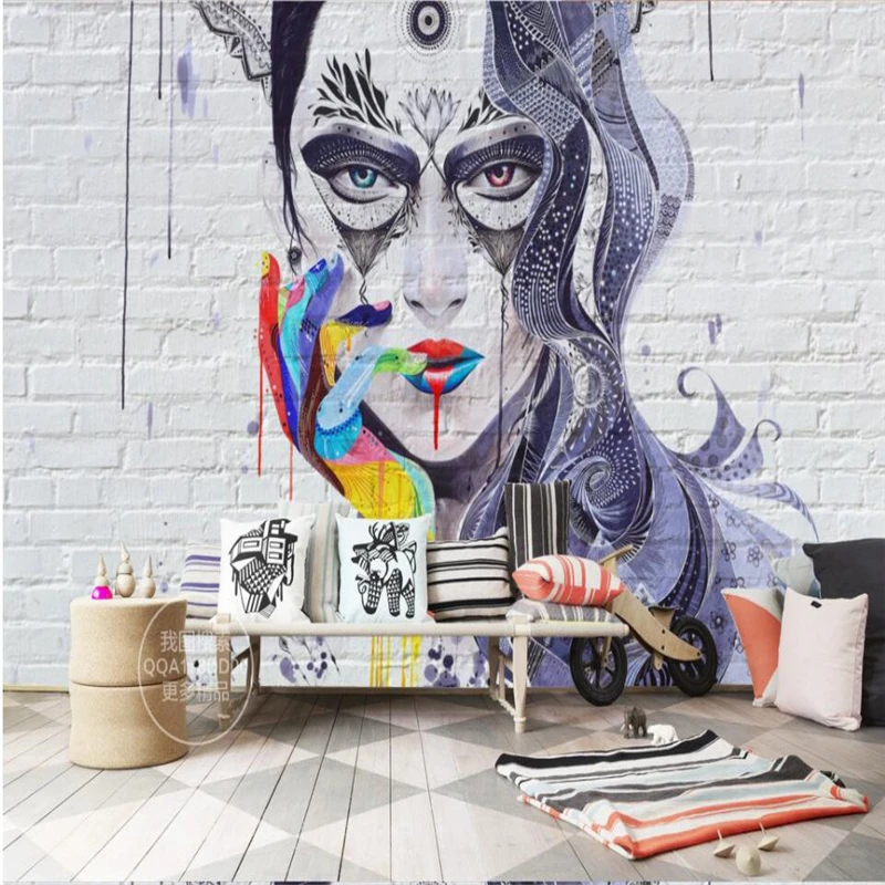 Красочные сексуальные красивые кирпичные стены фон на заказ большие шелковые