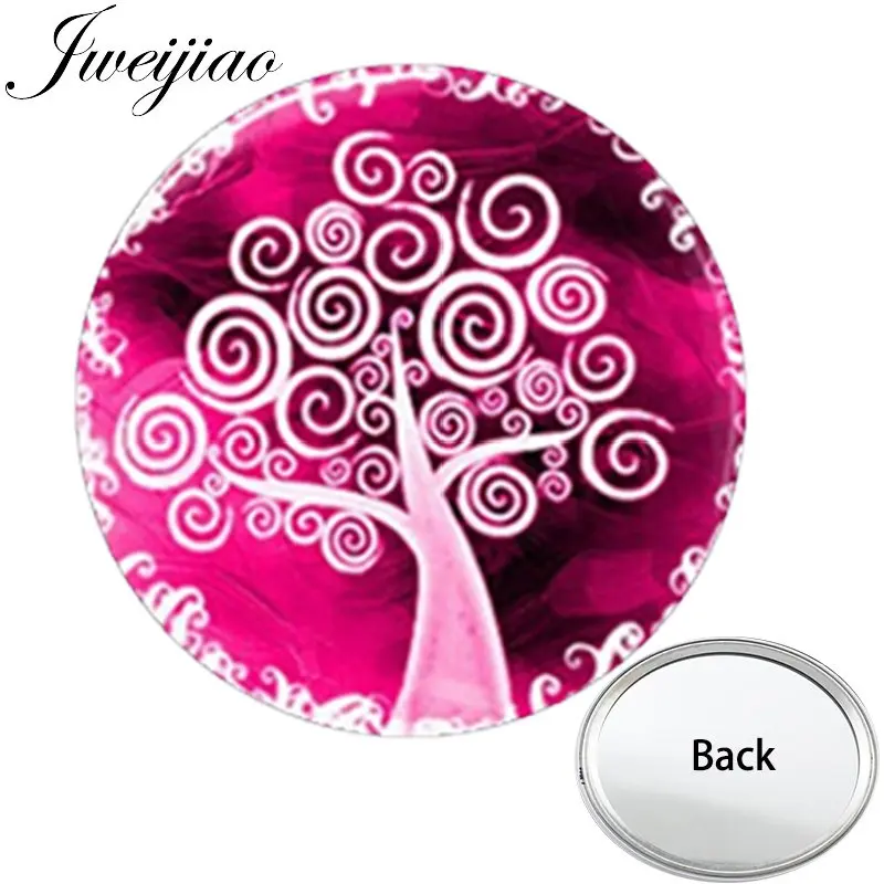 JWEIJIAO медный листочек дерево растение фото одностороннее миниатюрное карманное зеркало любовь экологический макияж тщеславие ручной дорожный кошелек зеркало