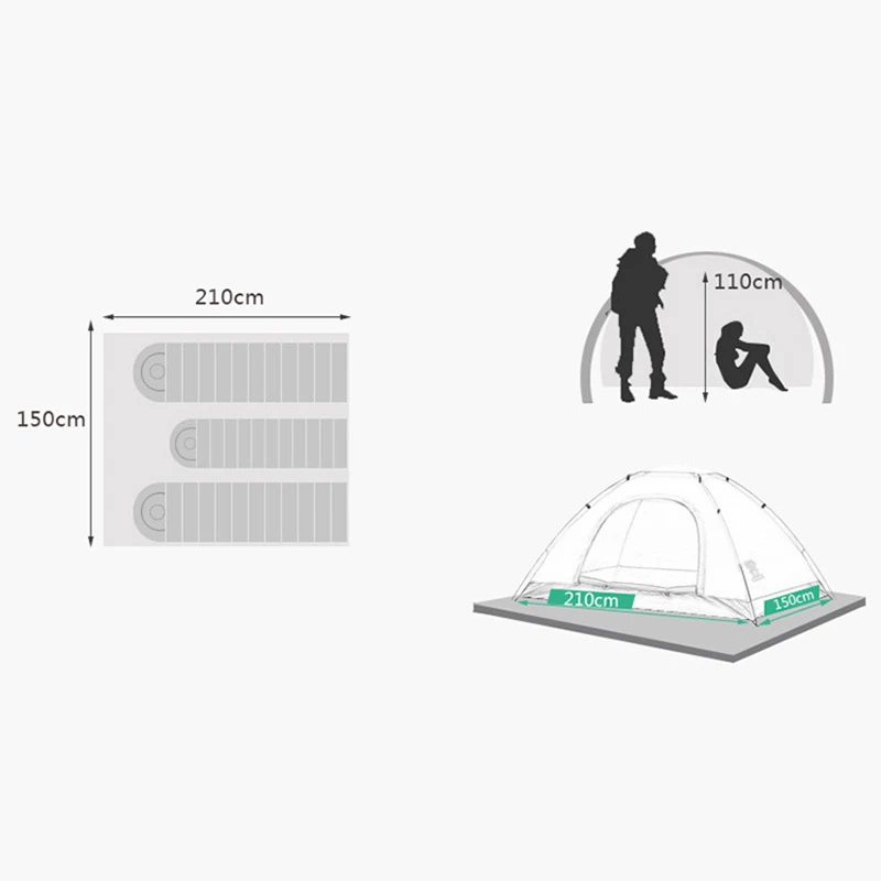 Открытый двойной отдыха палатки Водонепроницаемый свободно осуществлять нужно