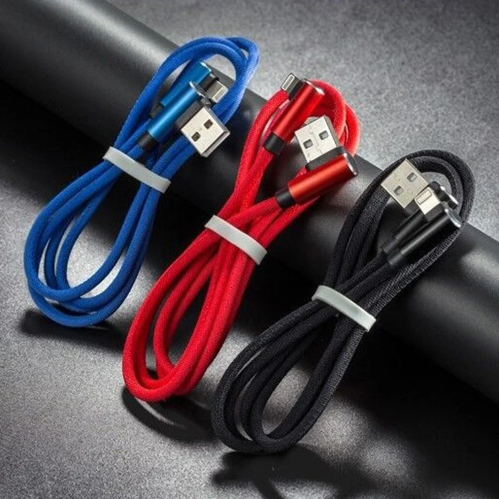 USB кабель для быстрой зарядки и передачи данных IPhone X XR XS MAX IPad телефона Micro Type C 1 м 90