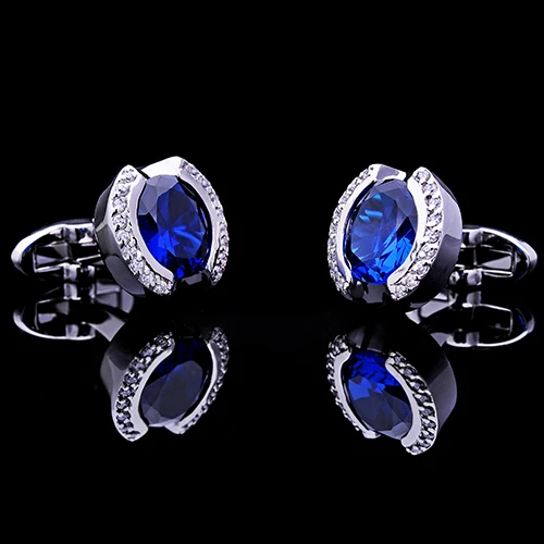 KFLK Luxury 2020 NEW shirt cufflinks for mens hot Brand cuff buttons Blue Crystal links High Quality abotoaduras Jewelry | Украшения и