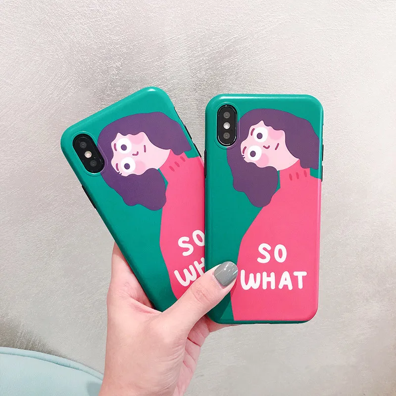 Милый корейский телефон с рисунком для девочек чехол iPhone 7 Puls 6 S 8 X XS Max XR чехлы