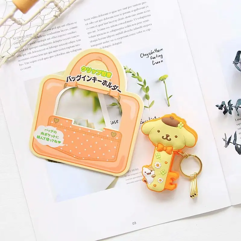 Sanrio, Hello Kitty My Melody Cinnamoroll маленькая двойная звезда Pom Purin мультфильм милый брелок сумка Подвеска зажим для девочек Подарки