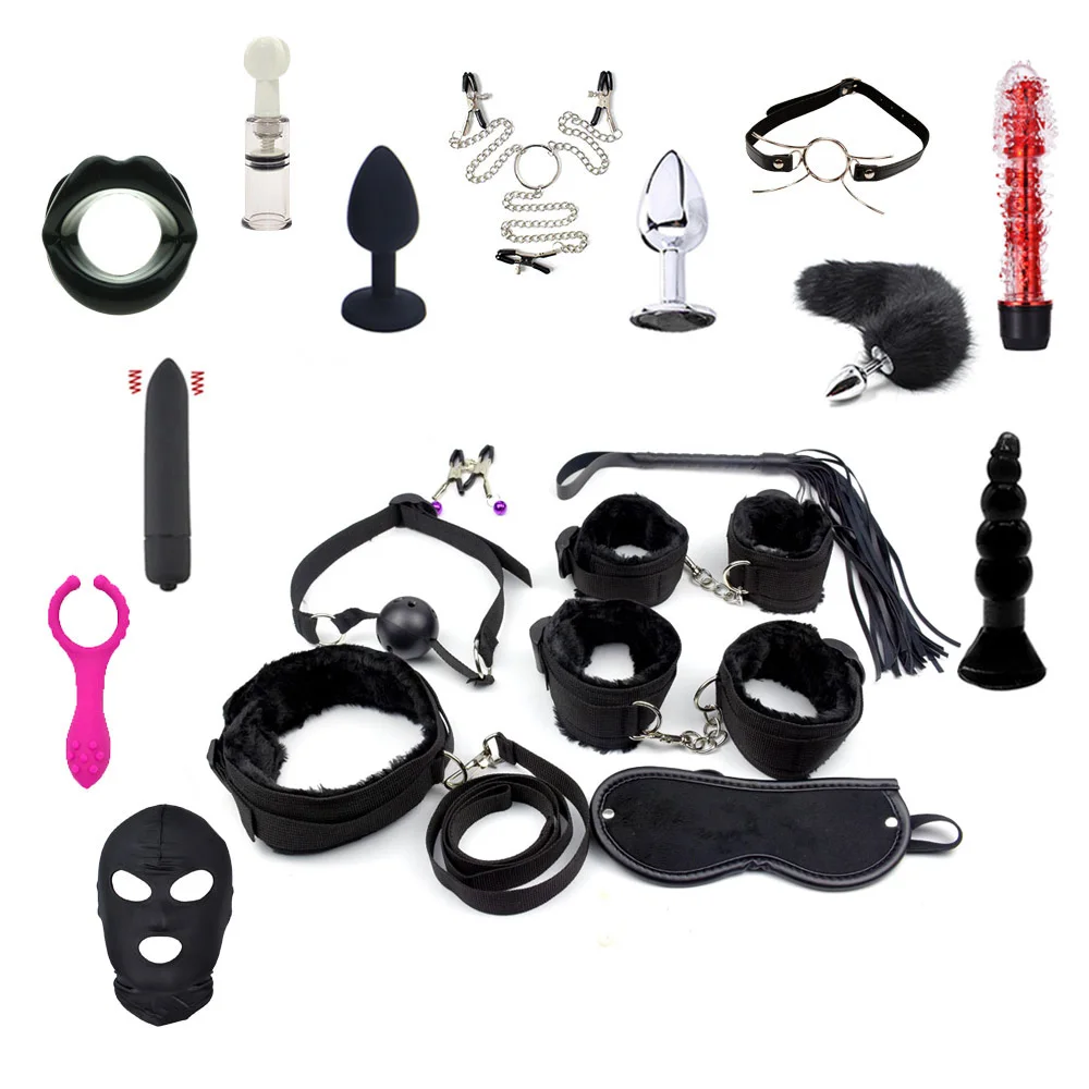 19 шт./компл. нейлон БДСМ Анальная пробка для мастурбации маска глаз масляного