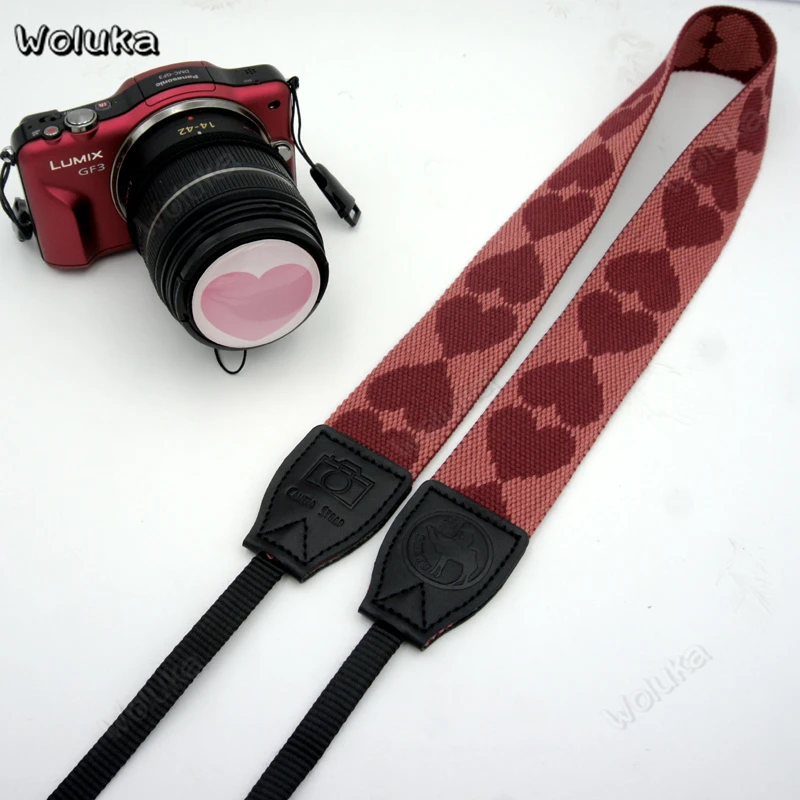 Милый ремешок для камеры девочек подростков маленький с красным сердцем в стиле