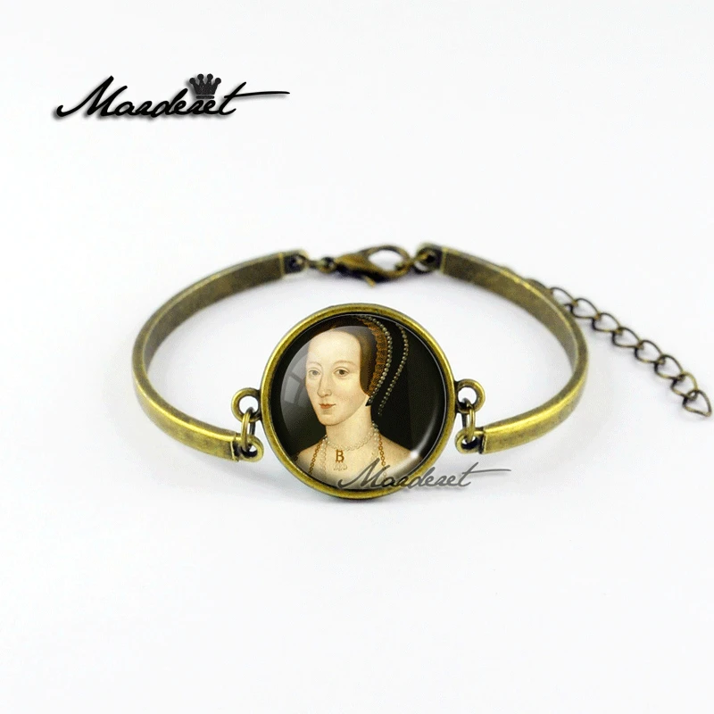 Marderet Anne Boleyn стеклянный браслет из кабошона женские Украшения ювелирные изделия
