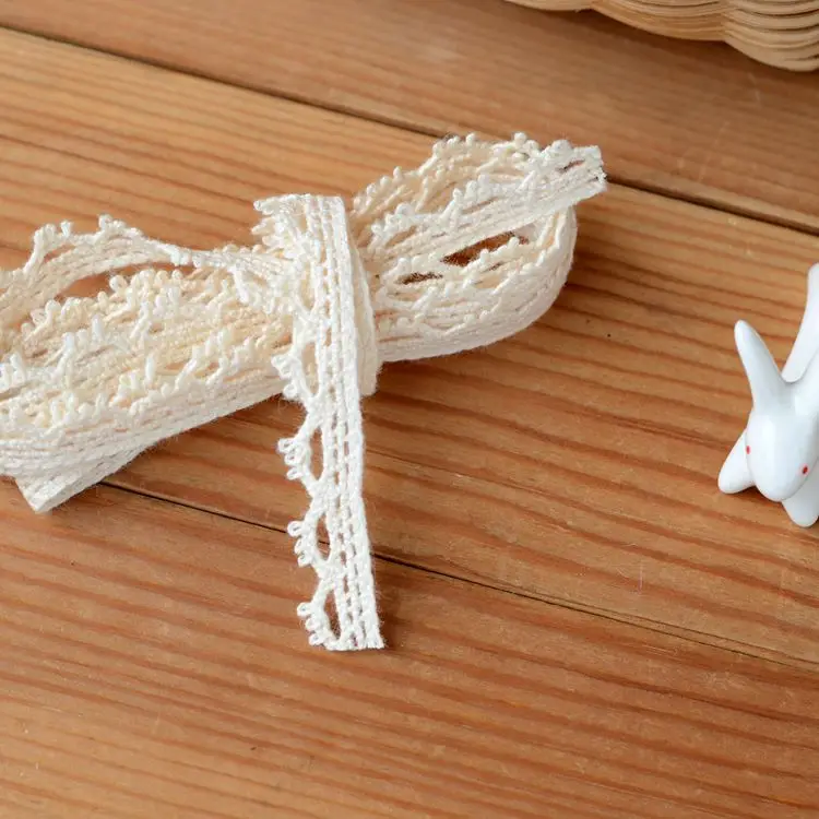 hot sale Lace accessories Beige teeth small cotton lace width 1cm h0302 | Дом и сад