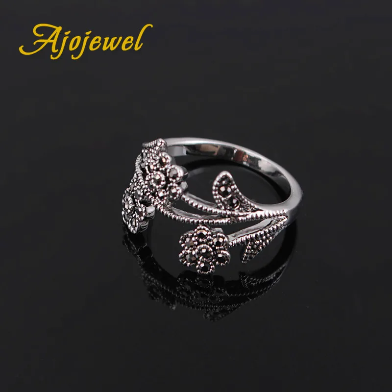 Женское кольцо в винтажном стиле с цветком|rhinestone ring|designer ringfashion rings |