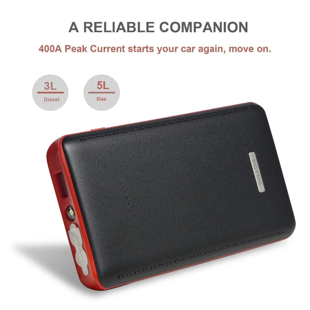 KMASHI 8000mAh Powerbank 400A Peak 14.8V Advanced Safety Battery Bank Multi Function Power Mobile with LED Flashlight | Мобильные