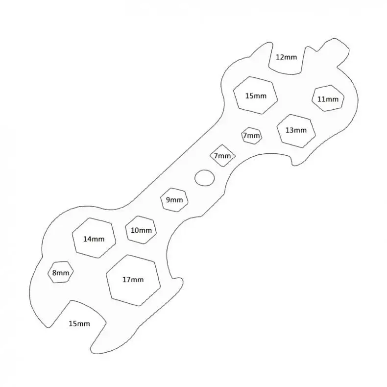 15 в 1 велосипедный пористый гаечный ключ стальной шестигранный набор