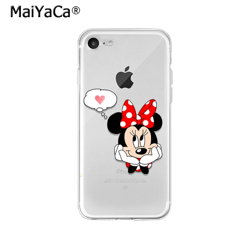 MaiYaCa Минни Маус Любовь Лук ТПУ Мягкие аксессуары для телефона чехол iPhone X XS MAX 6 6s 7