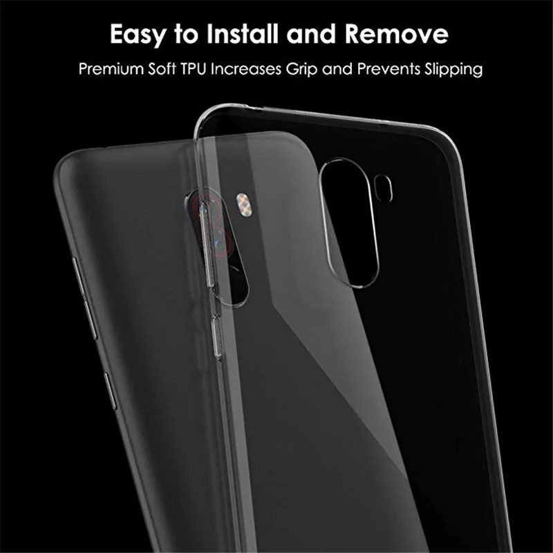 Мягкий прозрачный ТПУ силиконовый чехол для Xiaomi Pocophone F1 задняя крышка 6 18 дюймов