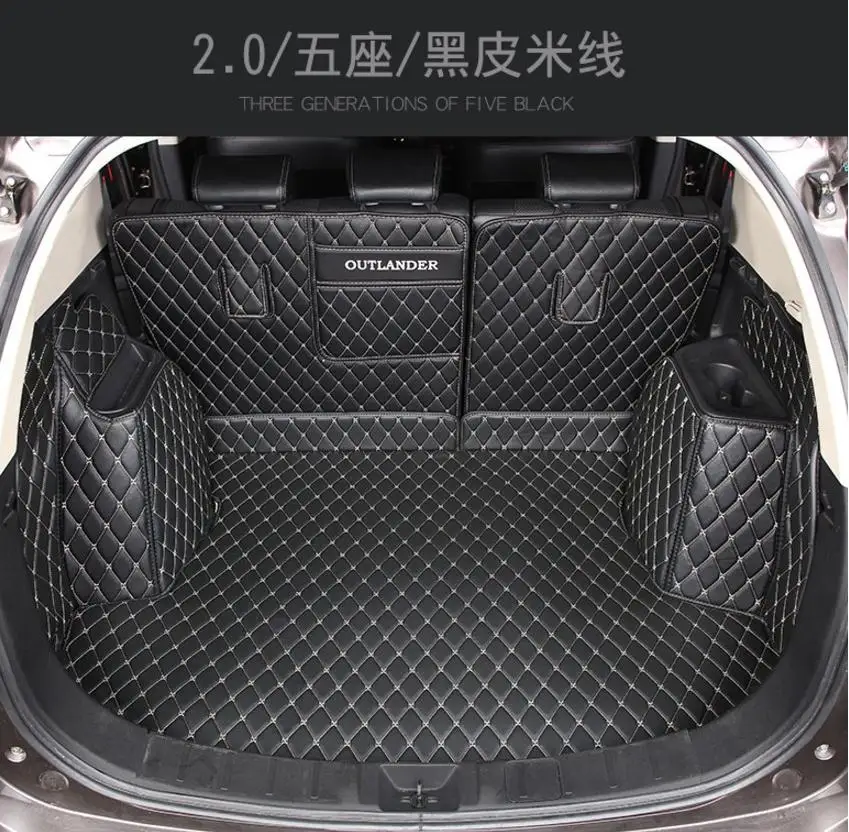 Коврик для багажника автомобиля для Mitsubishi Outlander 2013- грузовой лайнер интерьерные аксессуары ковер автомобильный Стайлинг коврик для багажника