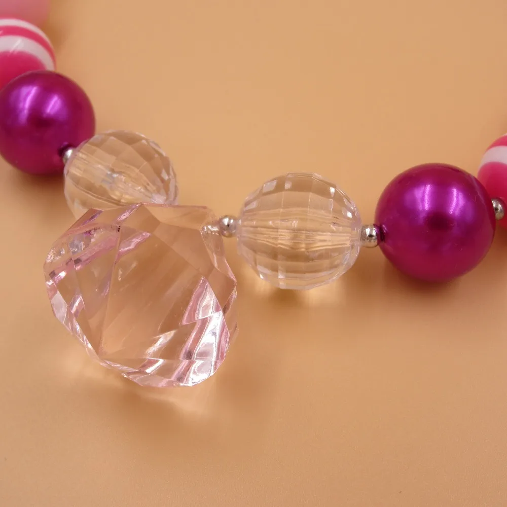 Детская Милая бусина ожерелье + браслет ободок для волос комплекты ювелирных