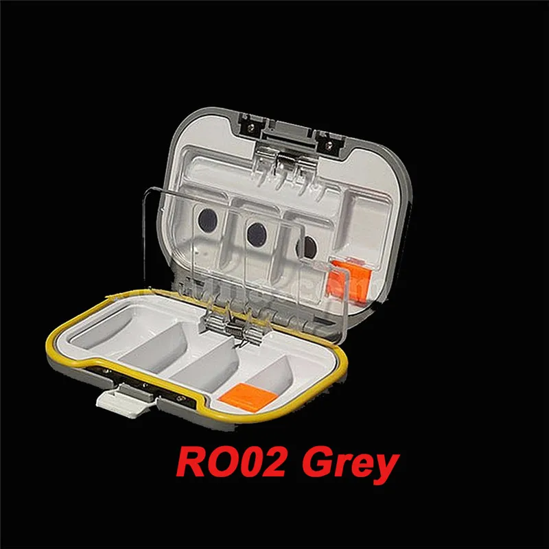 RO02 GREY Maximumcatch оранжевый и серый RO мини пластиковая коробка для ловли нахлыстом двухсторонняя коробка для ловли нахлыстом - Цвет: RO02 GREY