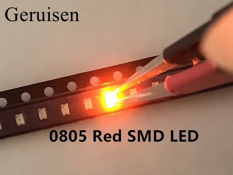 Светодиоды SMD 0805 красные диоды LED диод 2 0*1 2*0 8 мм smd led красный светодиод 620 625nm 3000