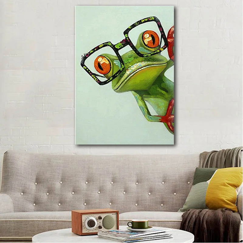 

5D DIY Round Diamond Painting Cartoon Frog Embroidery Diamond Kits Cross Stitch Diamond Mosaic Full Rhinestones Home Decor