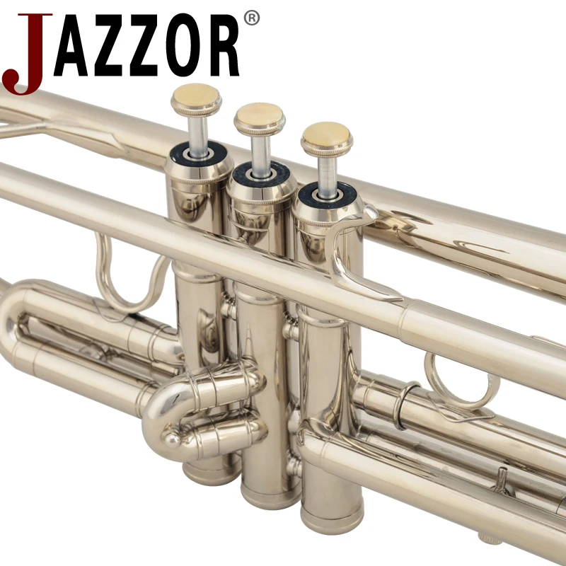 JAZZOR JZTR-300 Bb новичок Труба золото и серебро тромпита с профессиональной трубы мундштук и мягкий чехол