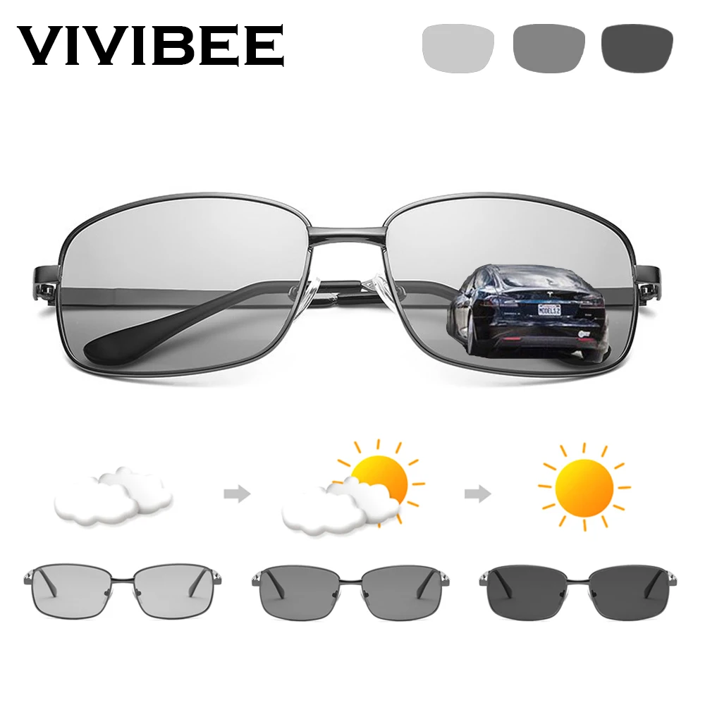 Очки солнцезащитные VIVIBEE поляризационные для мужчин и женщин прямоугольной