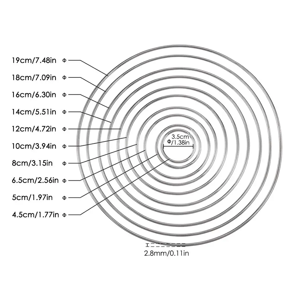 10PCS DIY Dream Catcher Materials Handmade Clothing Wedding Accessories Plating Silver Hoop Ring Dreamcatcher Metal | Дом и сад