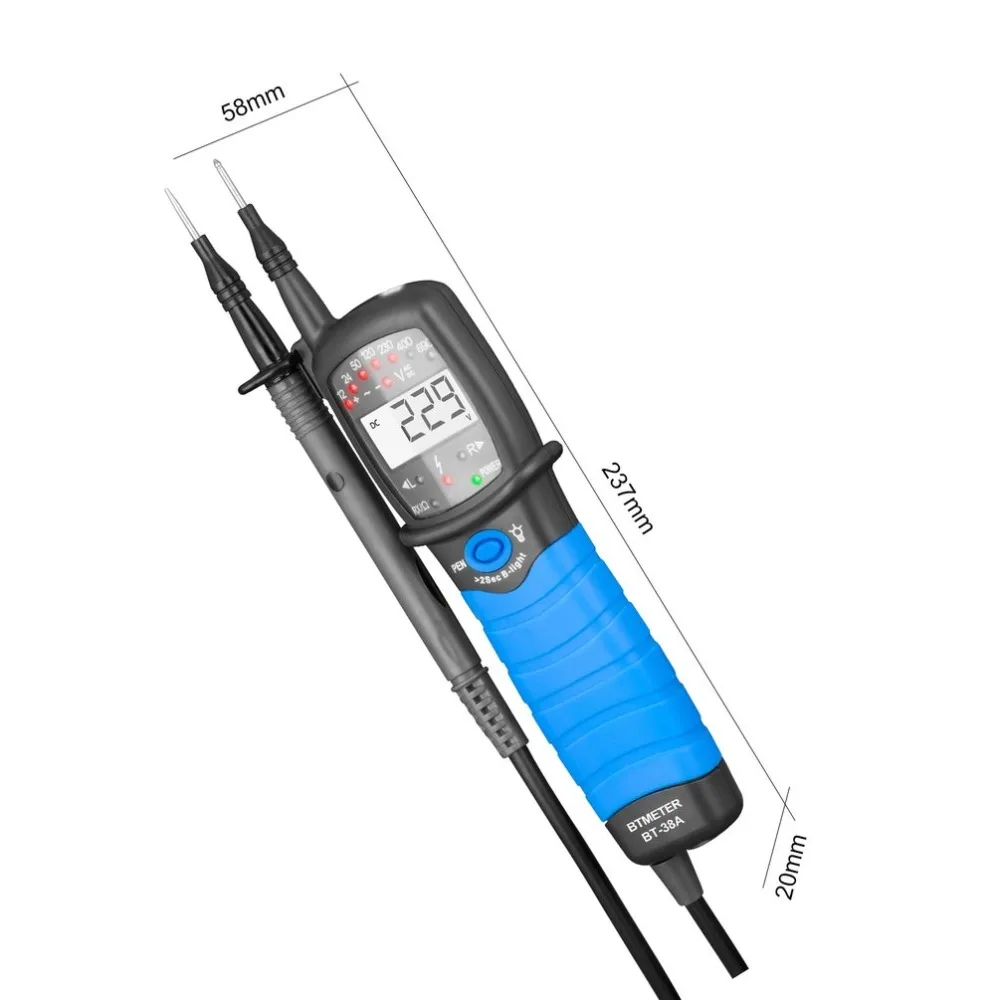 BTMETER BT-38A напряжение тестер ручка Бесконтактный вольт Professional светодио дный