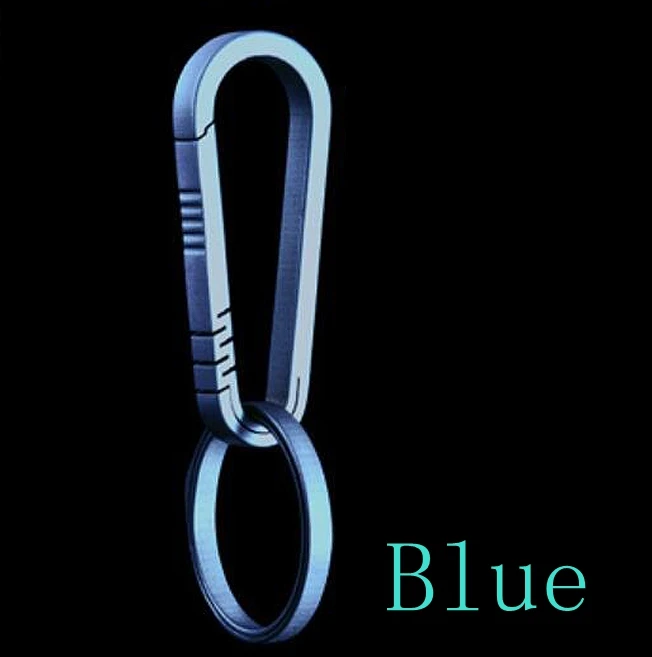 small blue add ring EDC титановый брелок для рюкзака Пряжка мини висячая Пряжка маленькая+ кольцо нагрузка 25 кг Прочный Рюкзак Пряжка - Цвет: small blue add ring