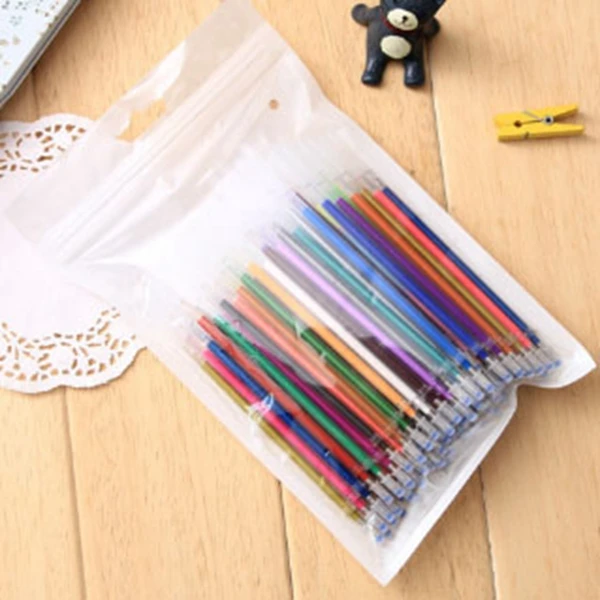 100 Pcs/pack New Colors Gel Ink Pen refills graffiti school office supplies Cartoon painting sketch color gel pen ink | Канцтовары для
