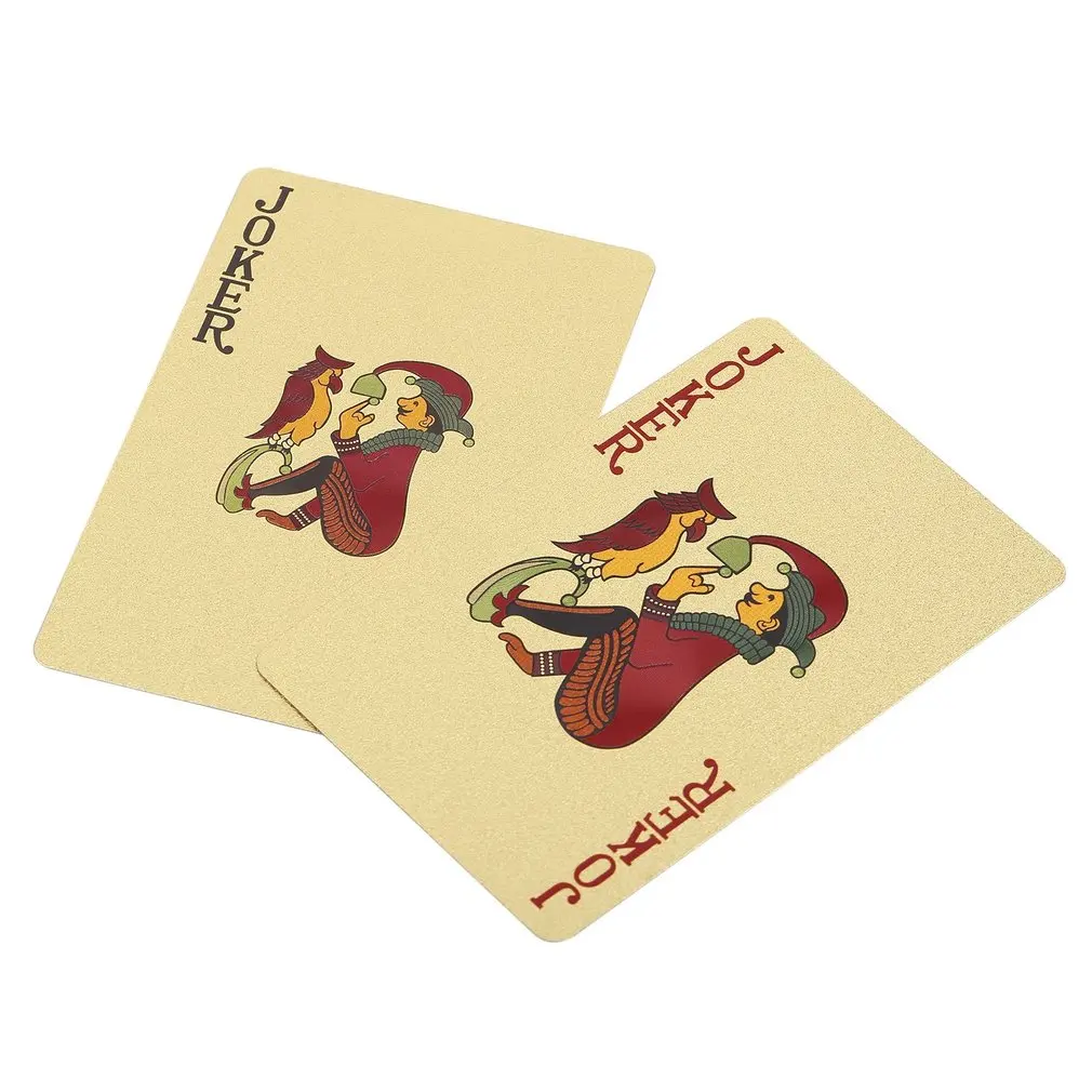 Eiz Poker Card PET/PVC водонепроницаемые пластиковые роскошные покрытые фольгой игральные карты Вечерние игры сетка/евро односторонняя цветная версия