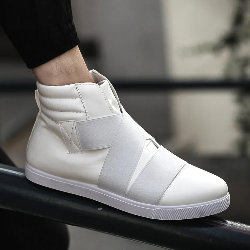 New 2015 High Top Casual For Men Winter Boots Leather Shoes Autumn Breathable Red White Botas 39-44 | Обувь