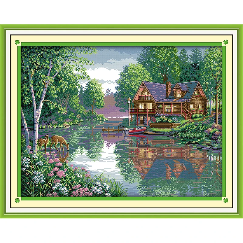 Everlasting Love Leisure Hut китайские наборы крестиков экологический хлопок Печатный 11 14CT DIY