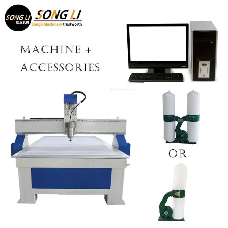 1325 кВт гравировальный станок с ЧПУ компьютером и пылеуловителем двойными