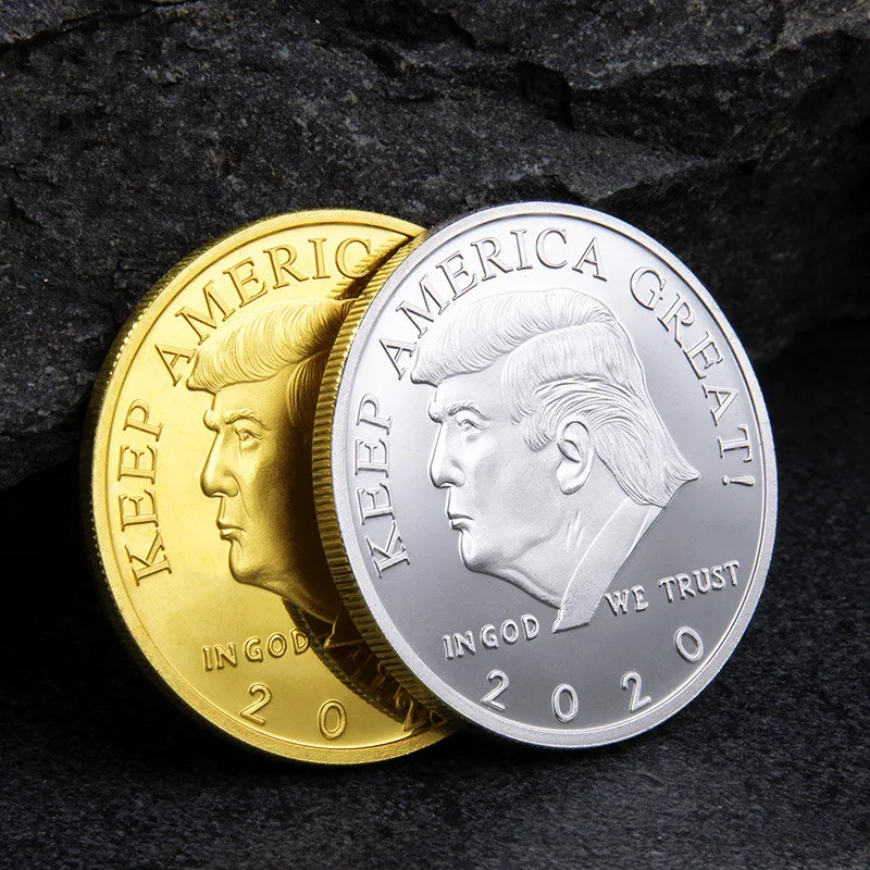 Дональд Трамп 2020 Keep America Great Серебряная Золотая монета памятная Америка 45-го