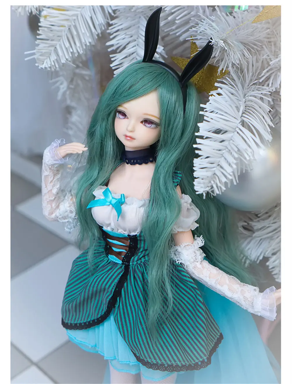 1/4 BJD Blyth кукольные № 14 пыльно-зеленые волосы механическое соединение тела с косметикой, включая кожу головы, глаза, одежда девочек ледяное