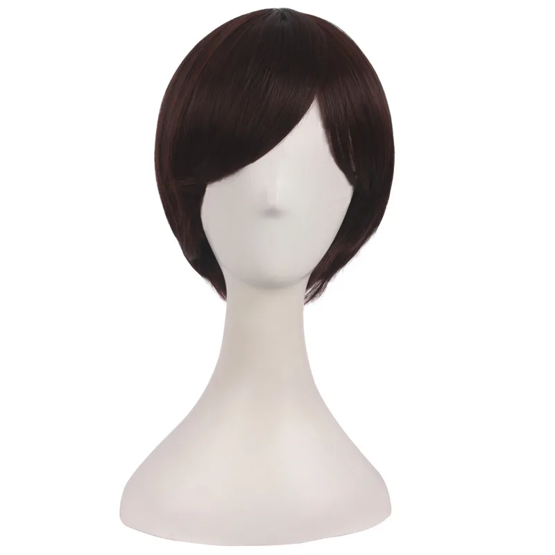 MapofBeauty 10 &quotкороткие прямые парики для косплея коричневый черный темно красный