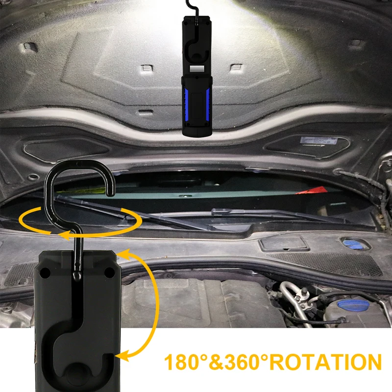1 шт. USB COB Светодиодный фонарь для контроля работы Магнитный ручной ультра яркий