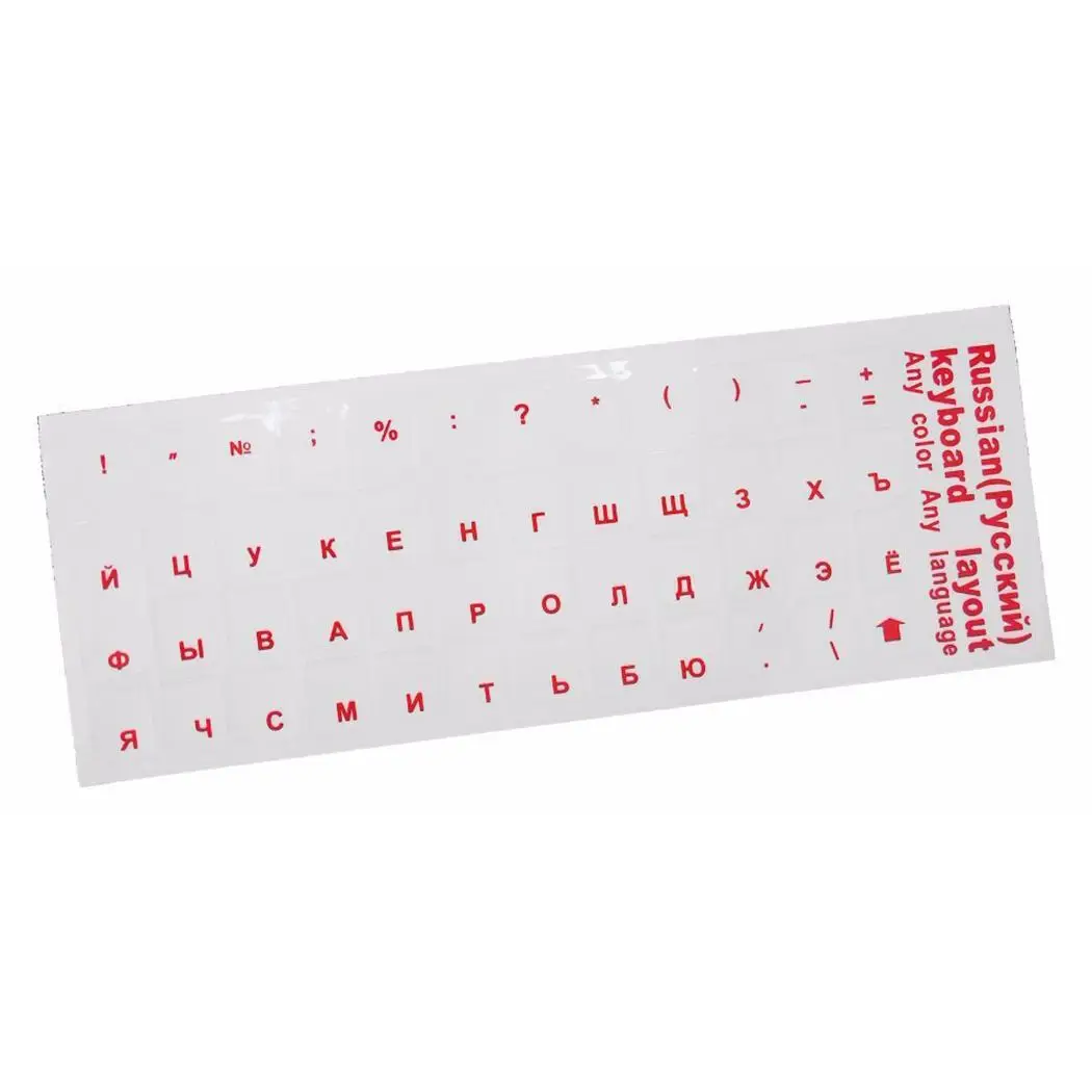 5 цветов прозрачные русские буквы клавиатуры наклейки водонепроницаемый супер
