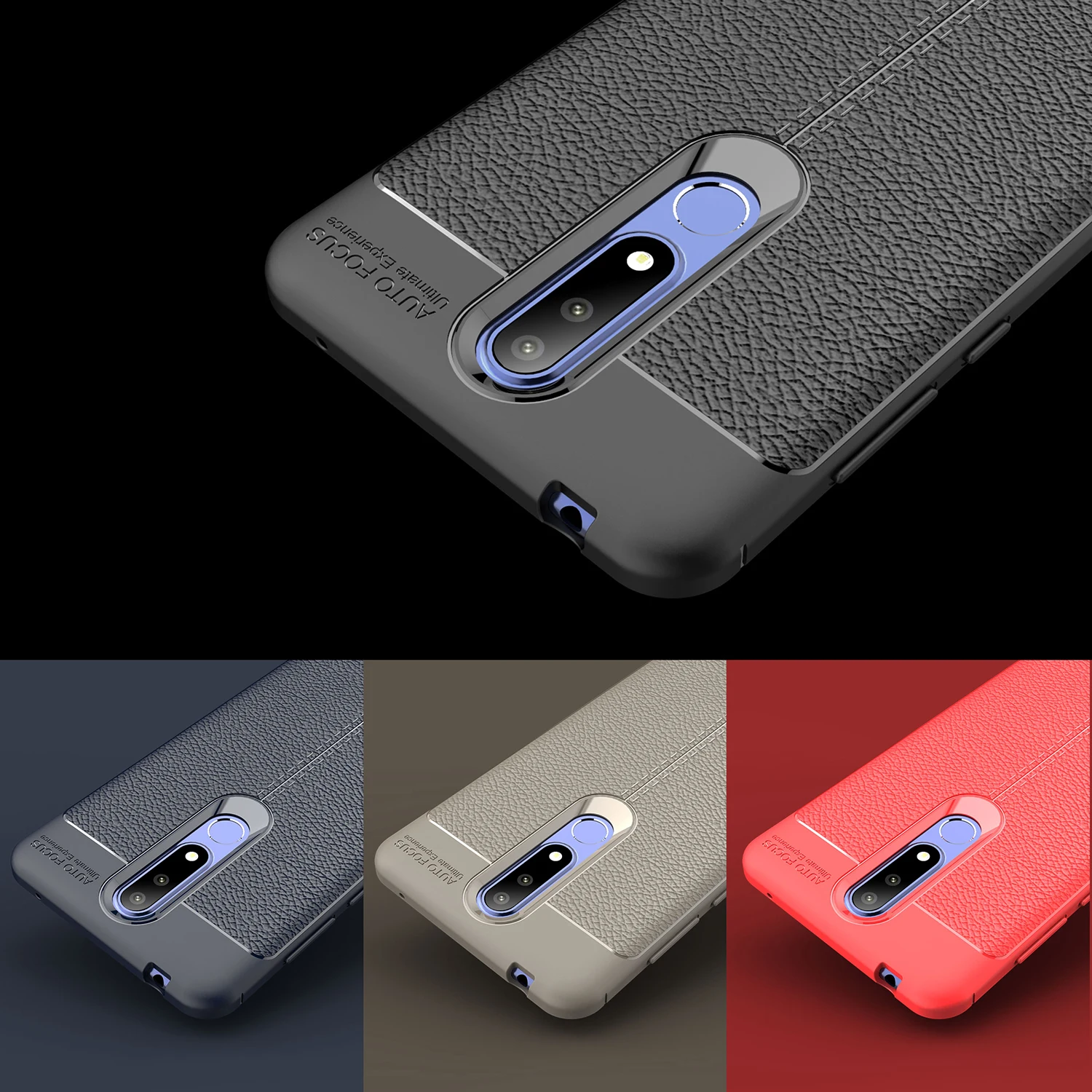 Мягкий ТПУ чехол Wolfsay для Nokia 3 1 Plus с текстурой кожи силиконовый телефона TA 1118 1117